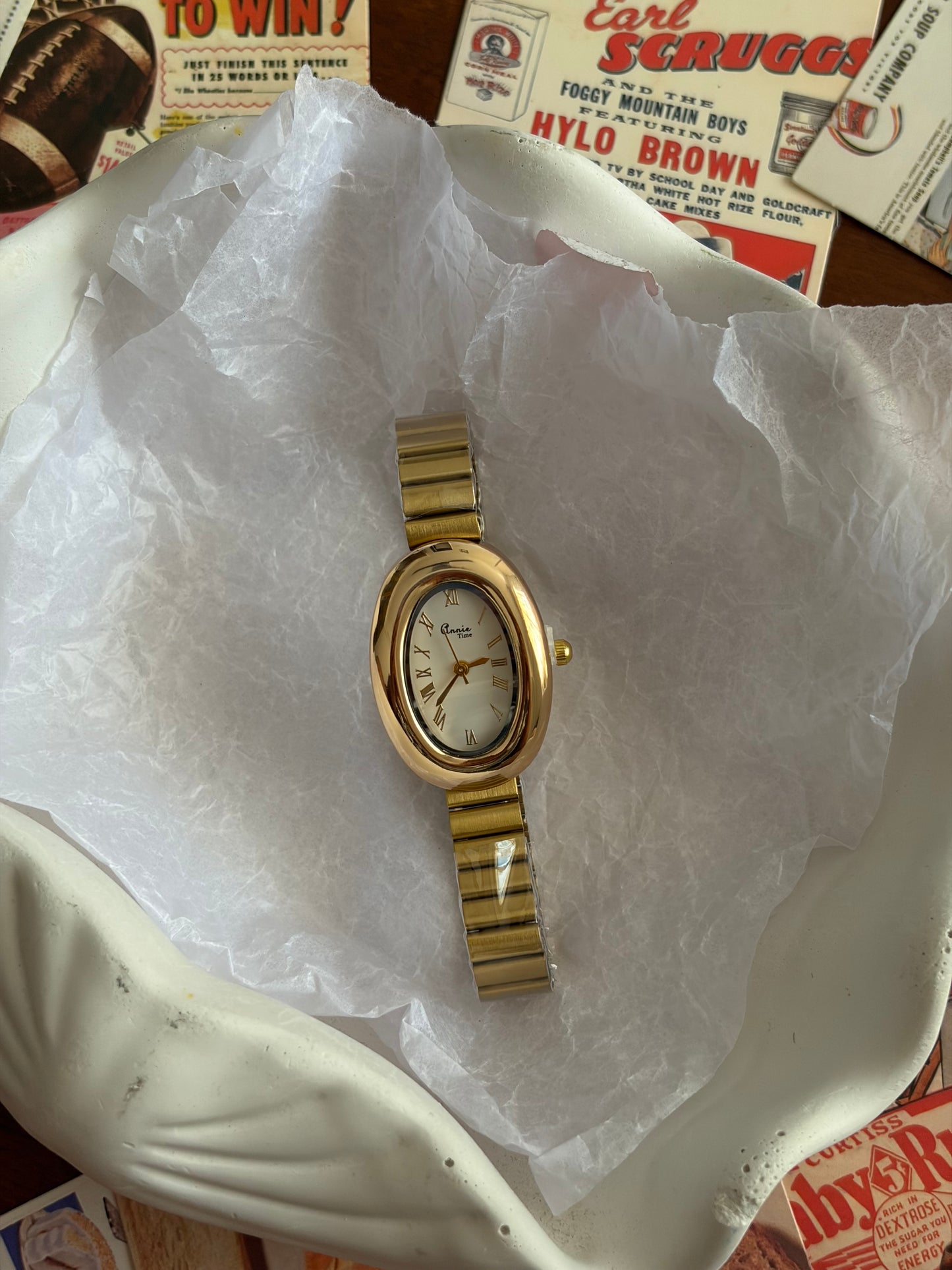 Lunette Roman dial watch