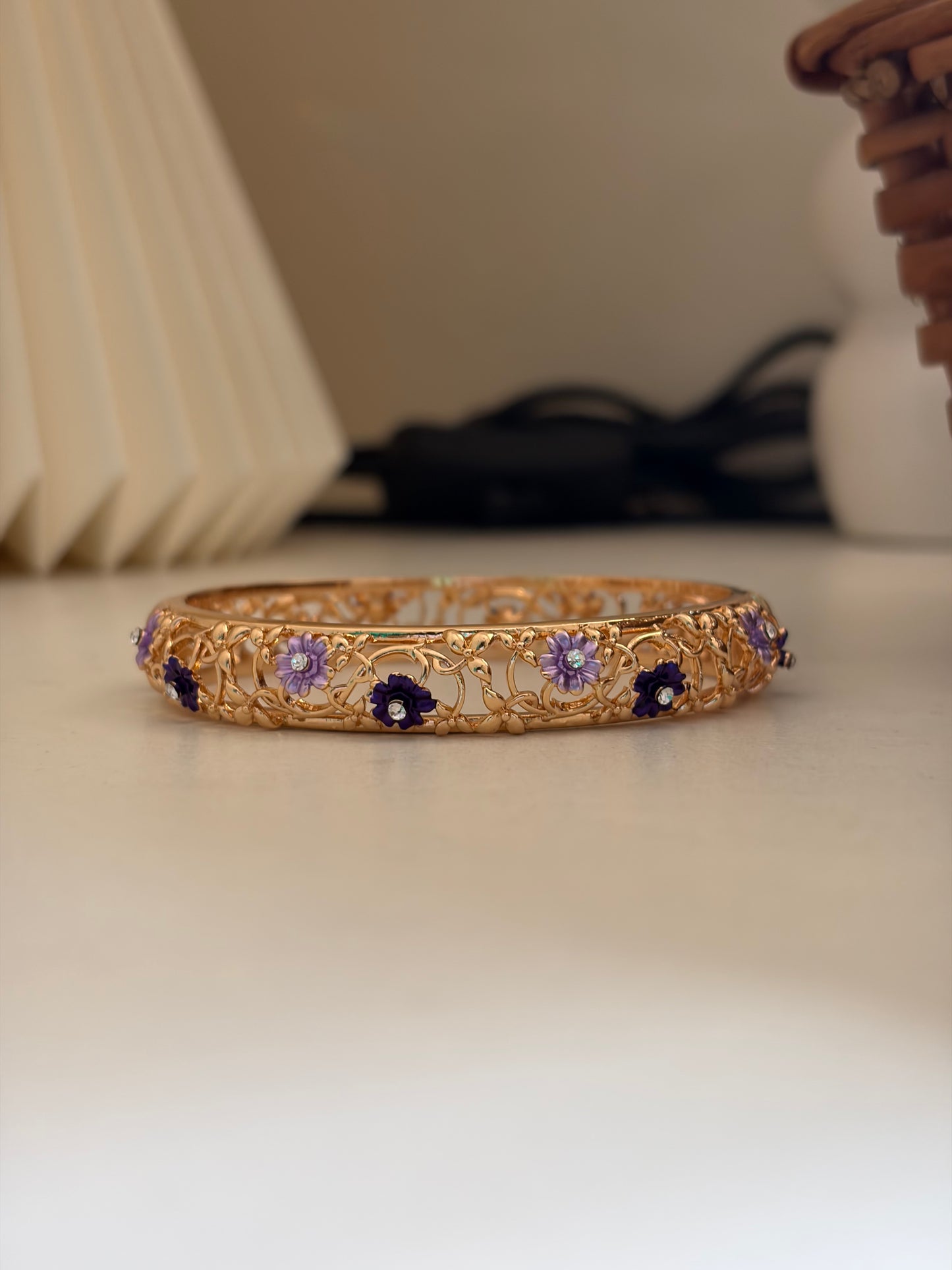 Peony botanical bracelet