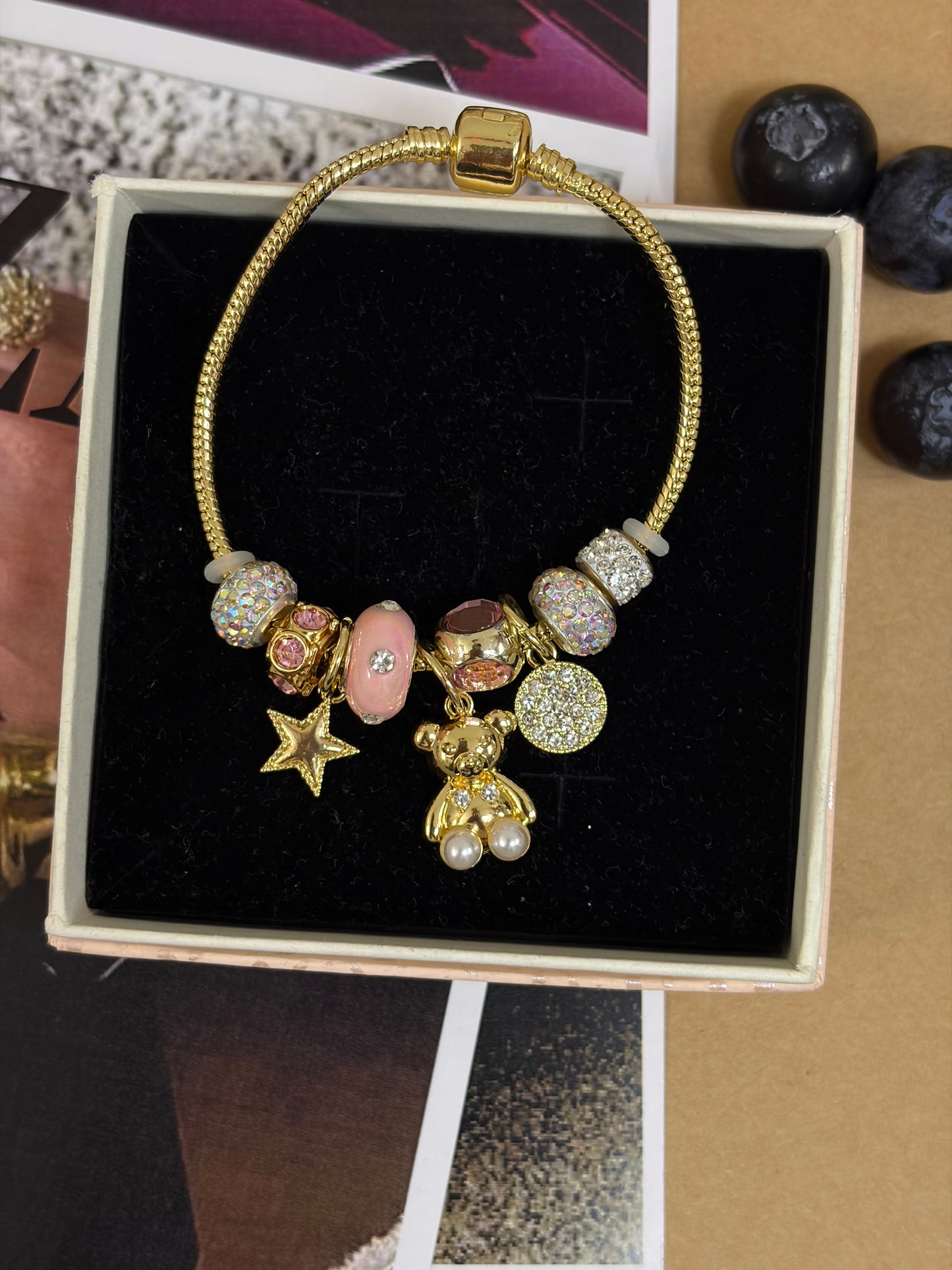 Pink teddy pandora