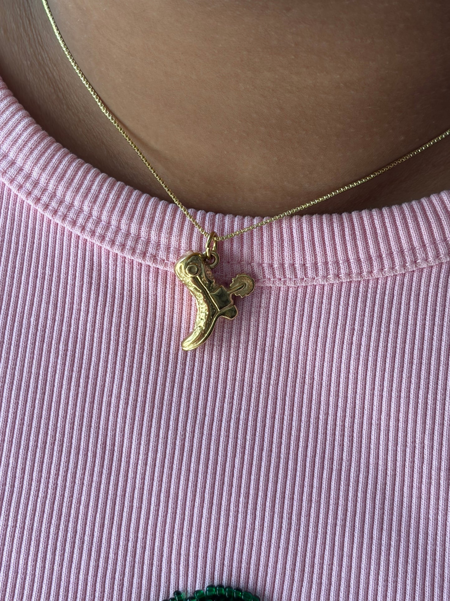 Baby whimsy boot neckpiece
