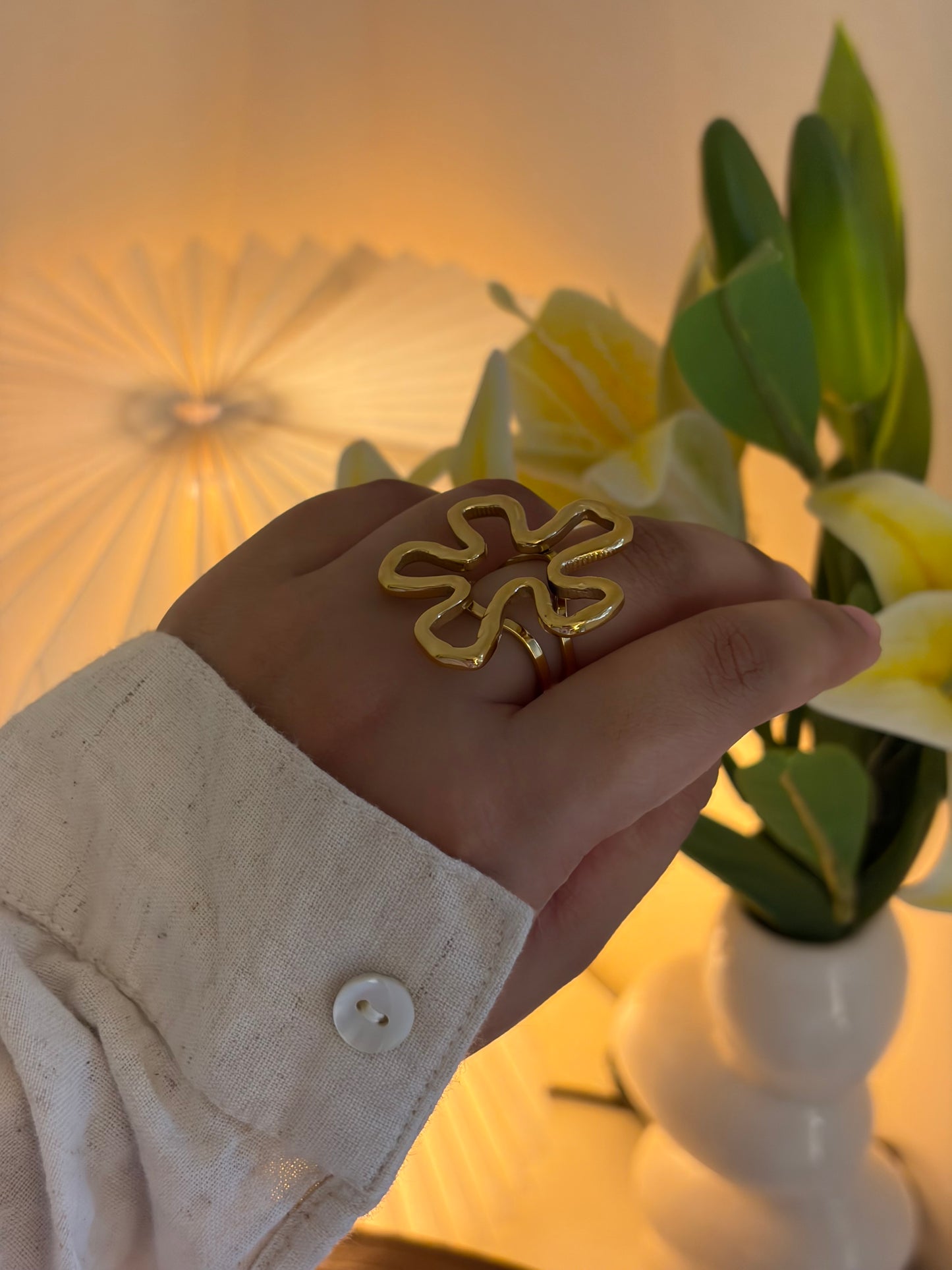 Petal statement ring