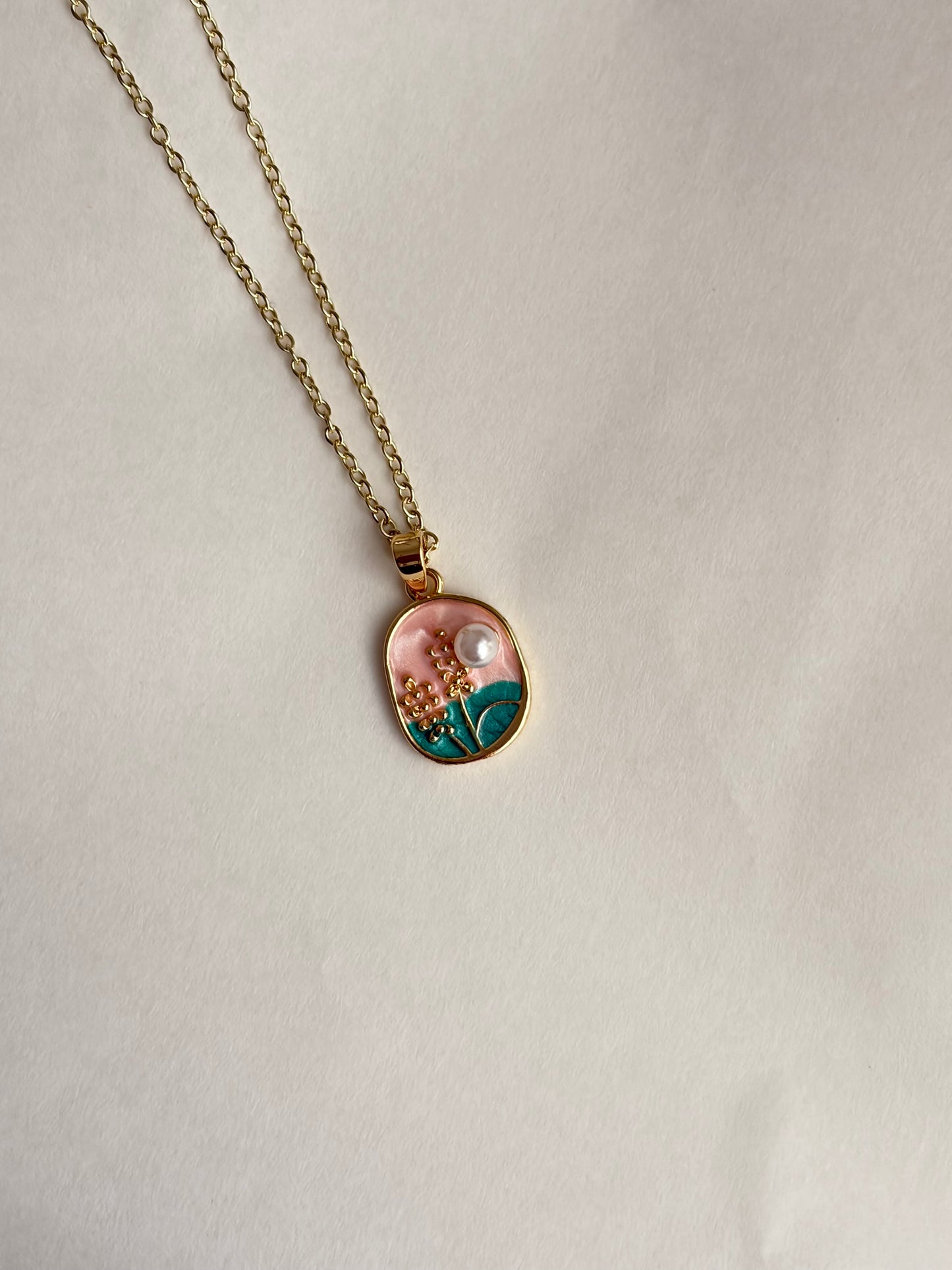 Sunset enamel neckpiece