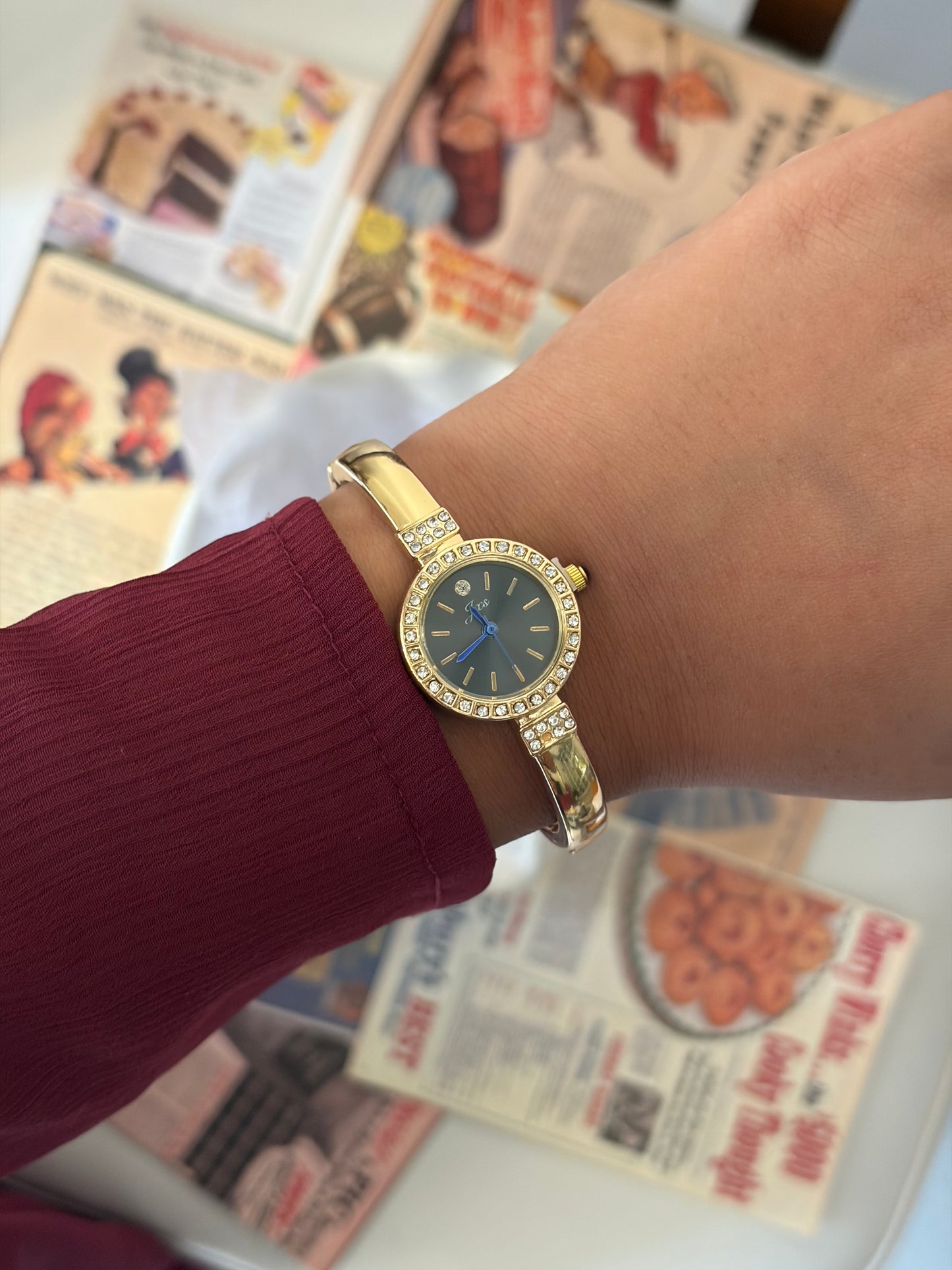 Verona diamond bangle watch