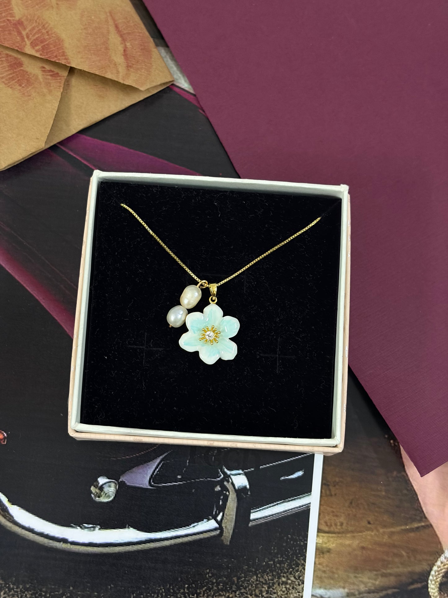 Blue Periwinkle Necklace