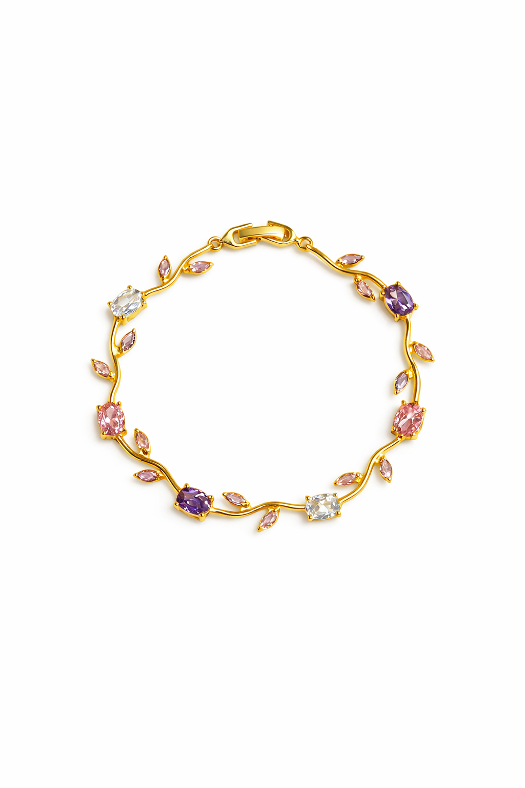 mixed purple tulip bracelet