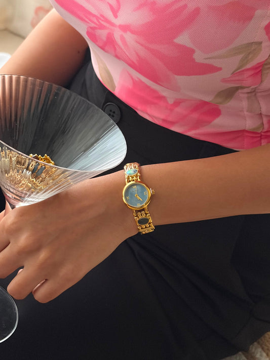 Marie Blue dial watch