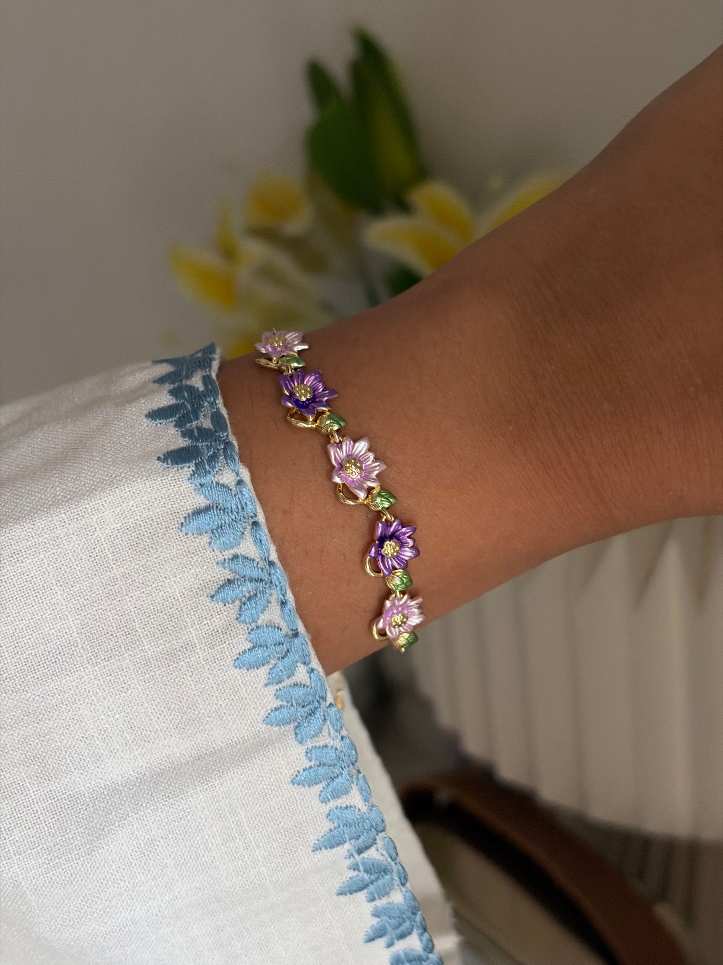 Lavender field chain botanical