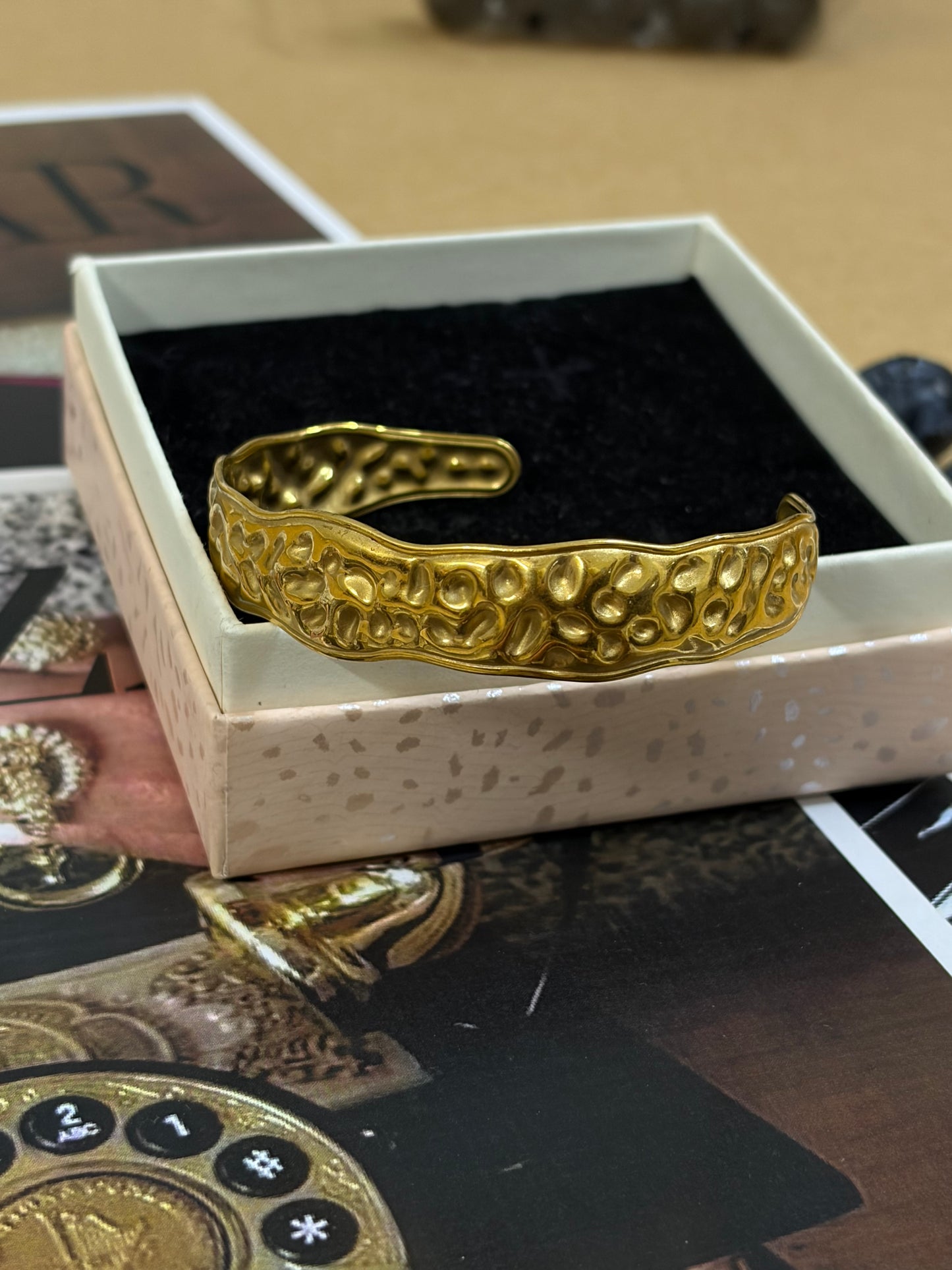 Hammered cuff