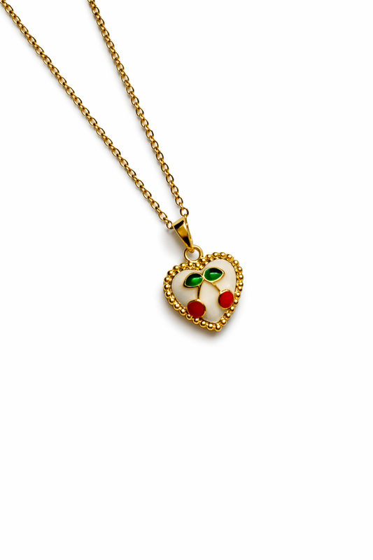 Blush cherry necklace