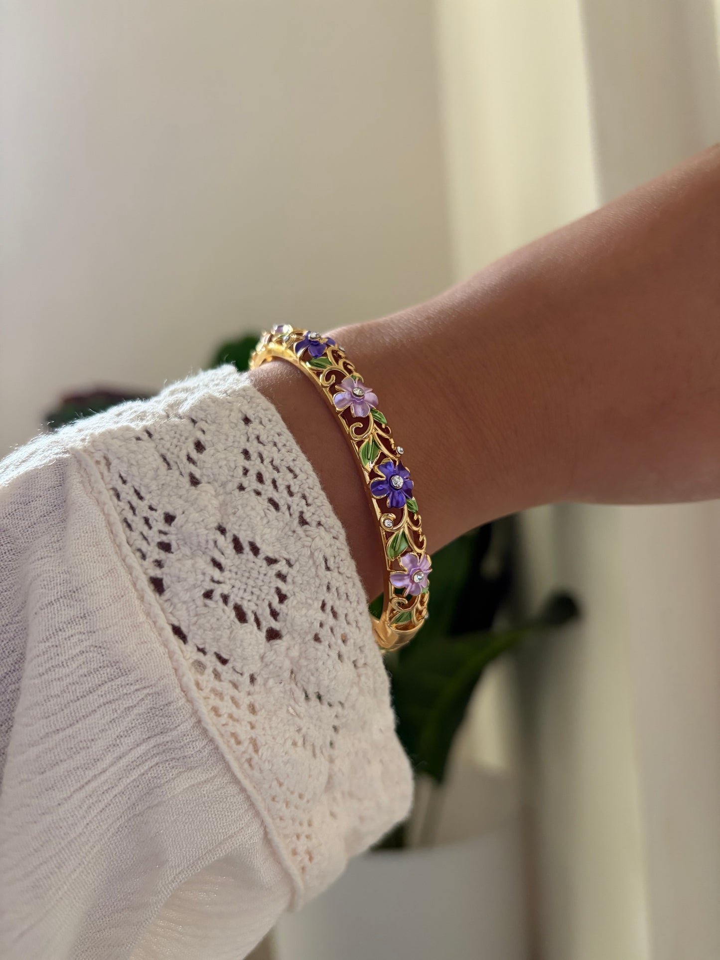 Mimosa botanical bracelet