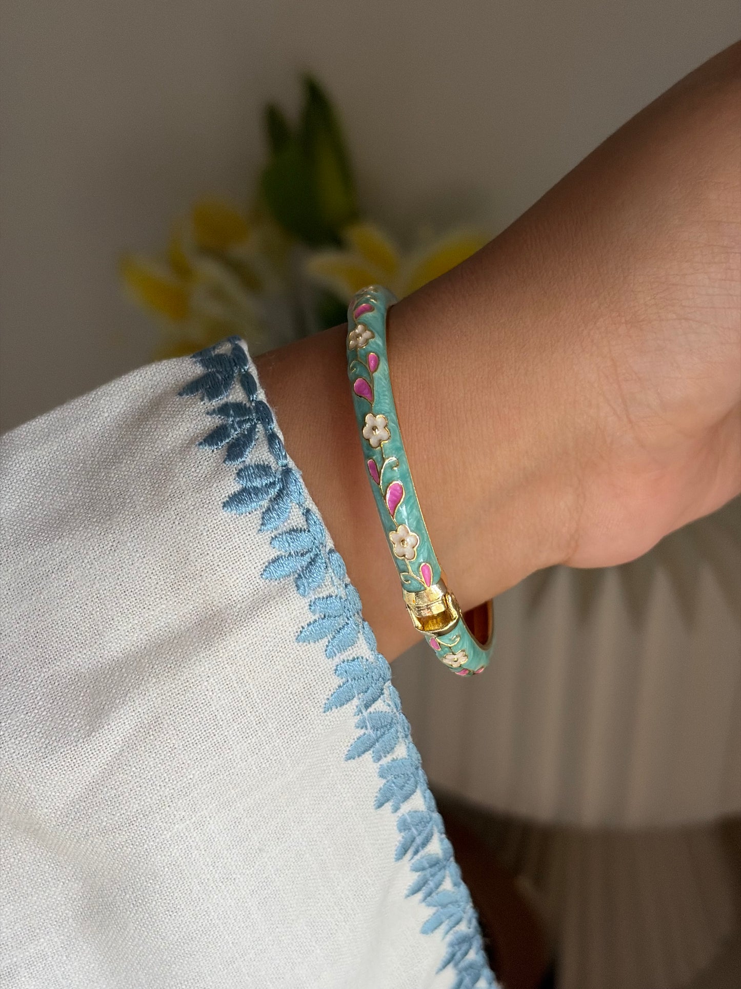 Greenfield enamel bangle