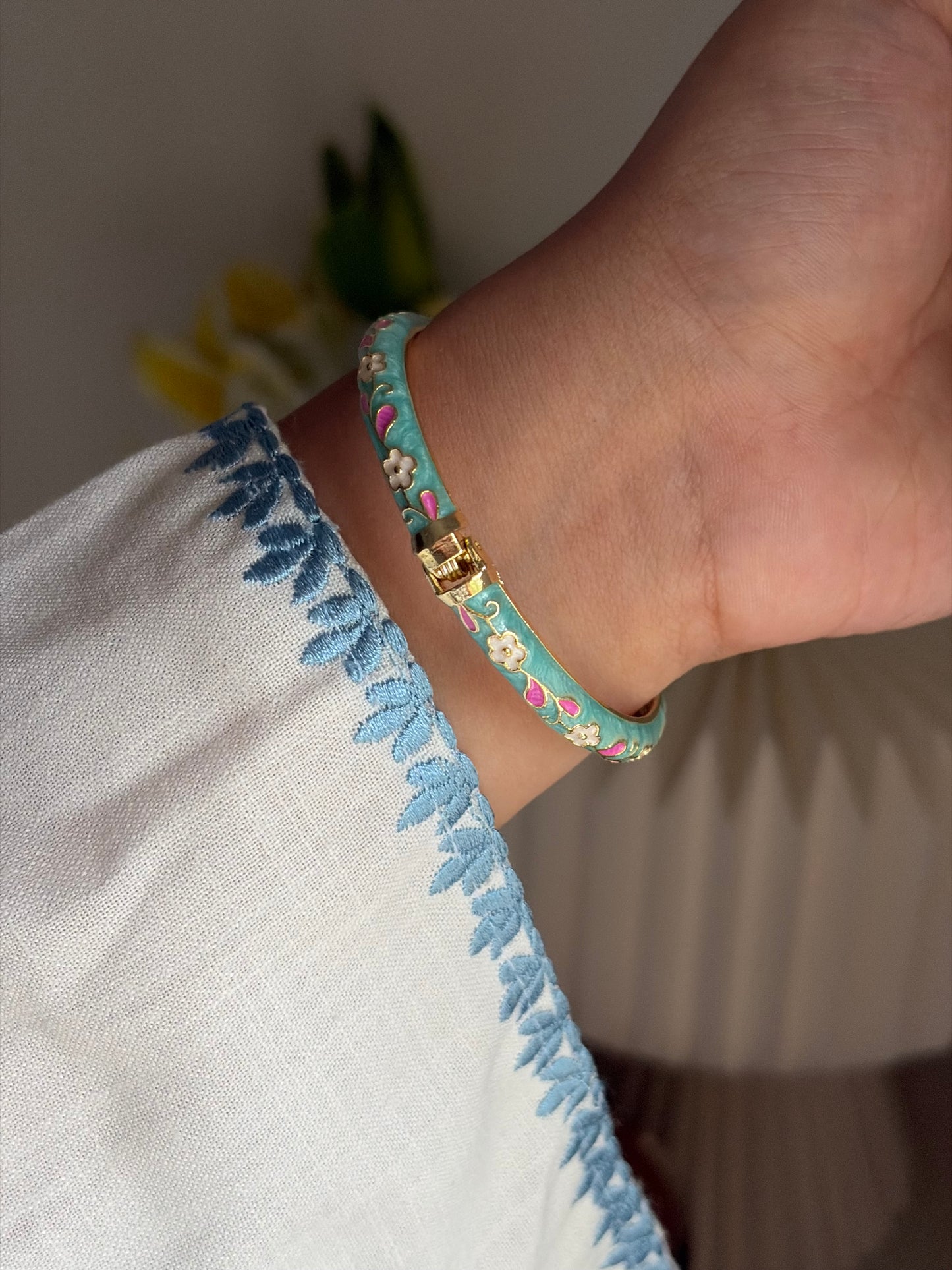Greenfield enamel bangle