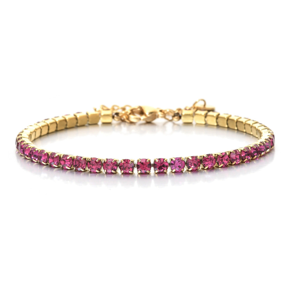 Baby pink tennis bracelet