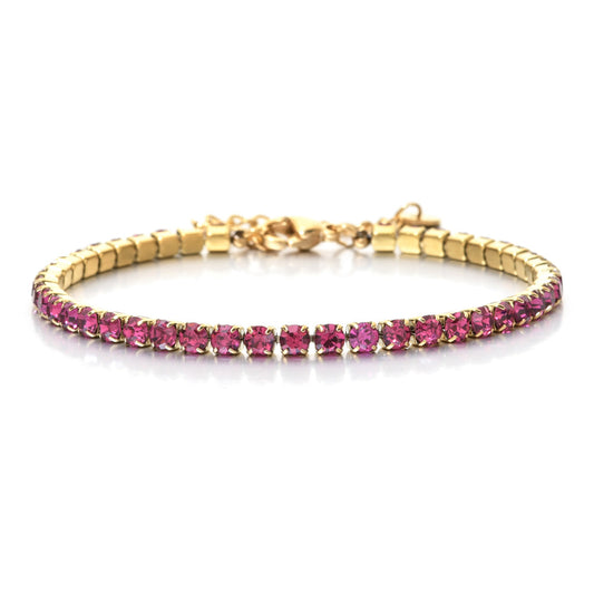 Baby pink tennis bracelet