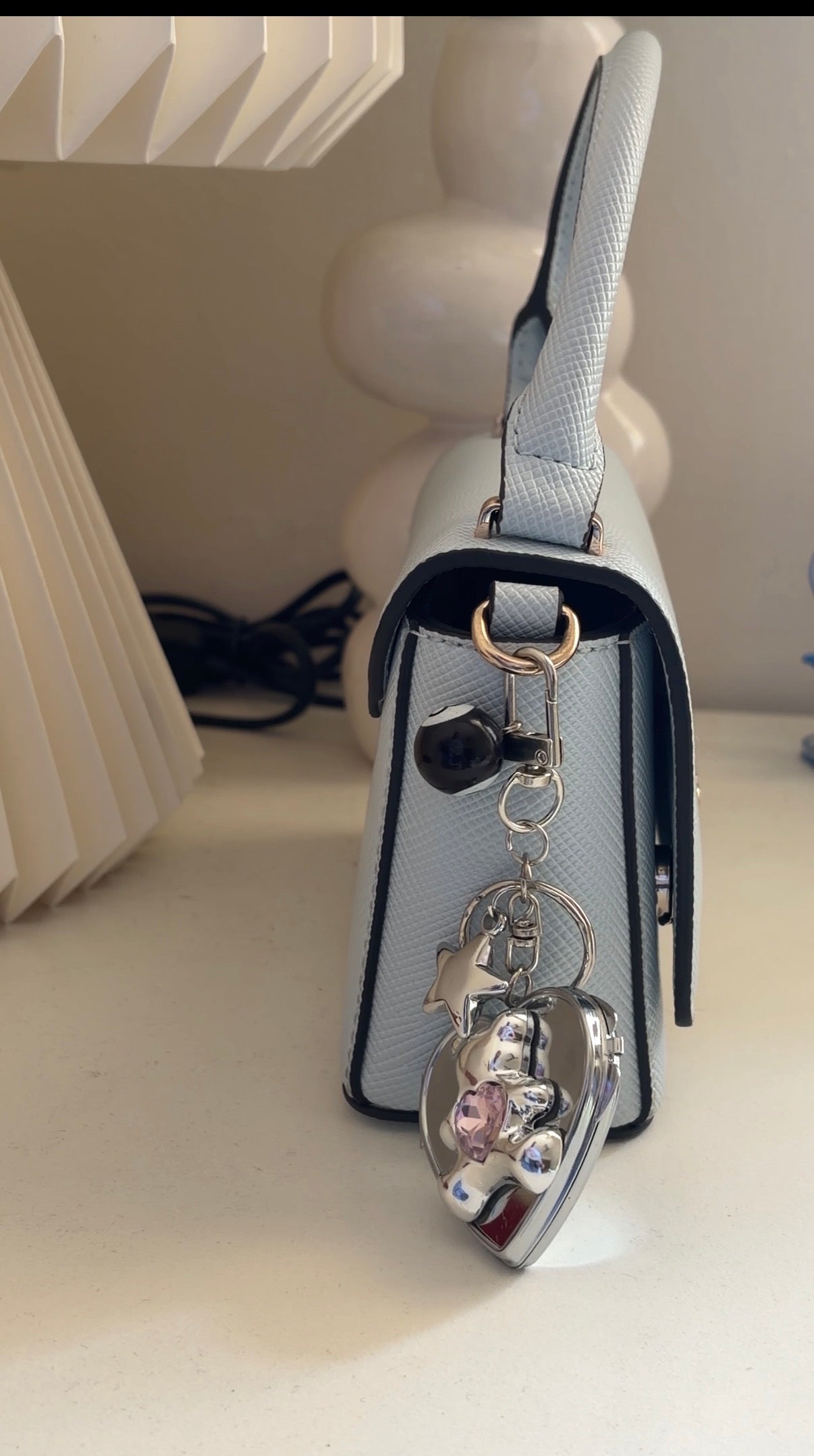 Mirror maze bag charm