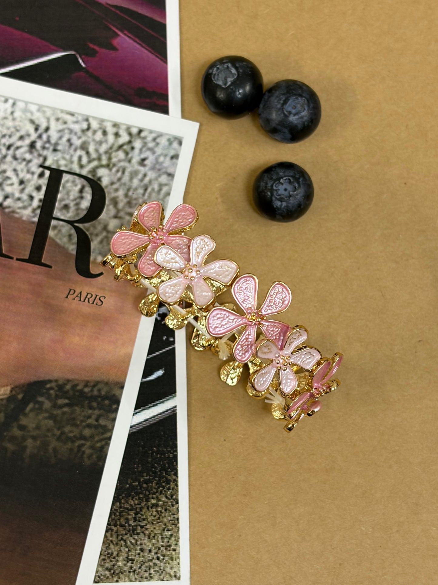Pastel flower enamel bracelet