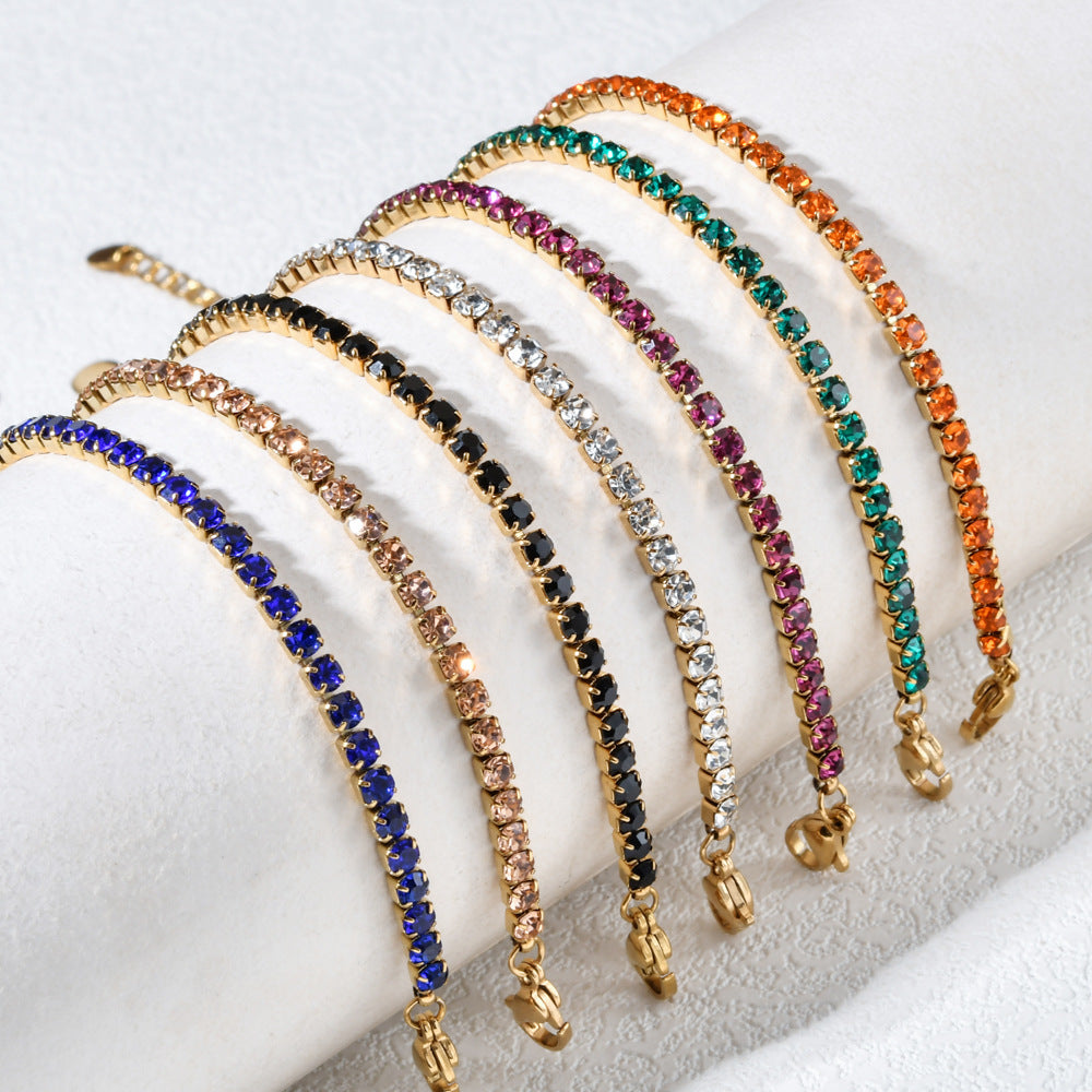 Statement tennis bracelet