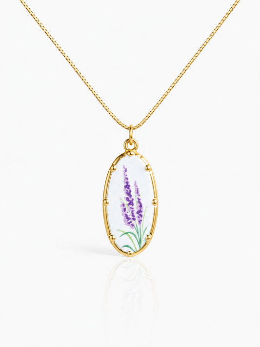 Lavender field neckpiece