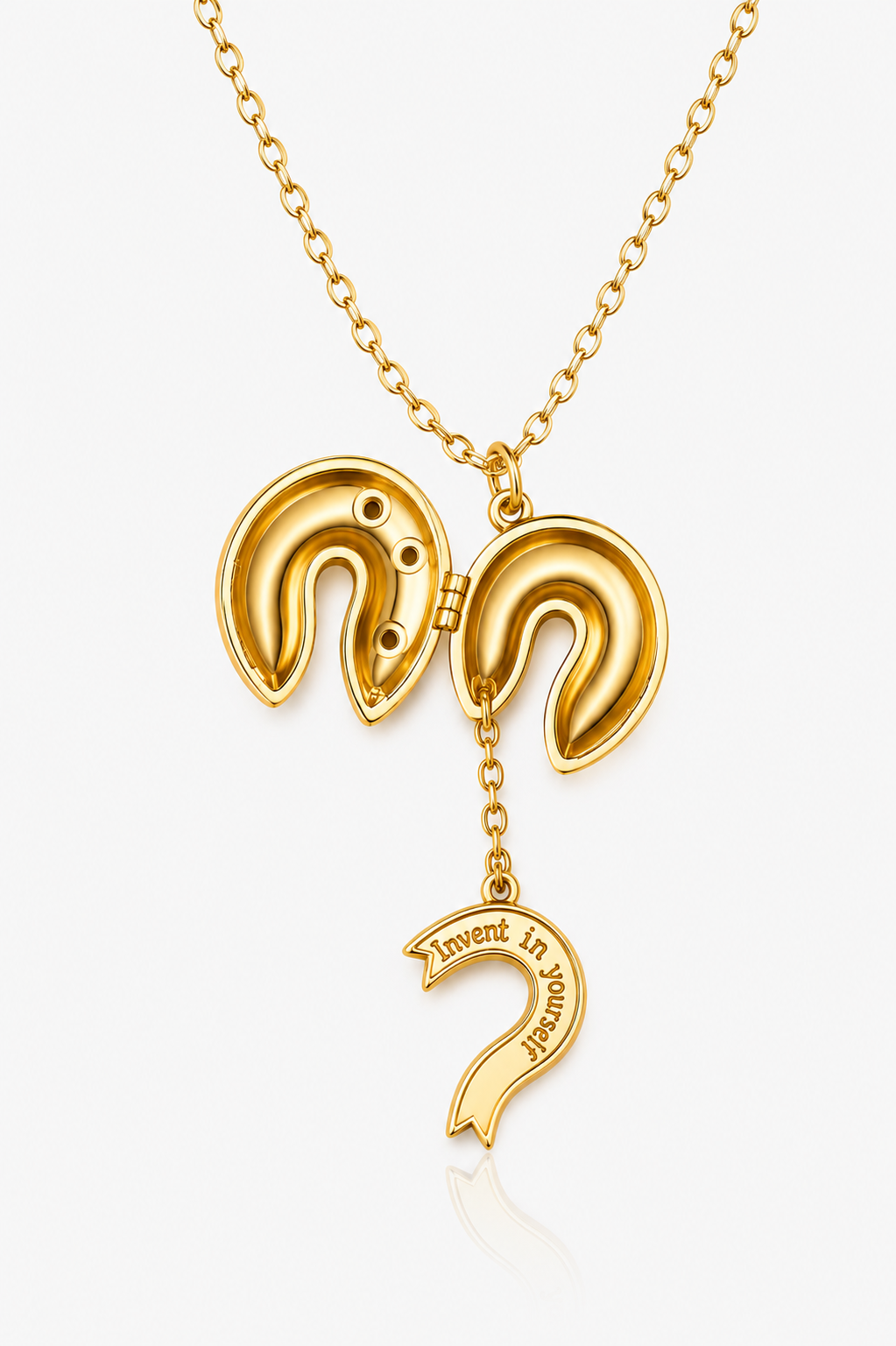 Fortune cookie neckpiece (invest in yourself message )