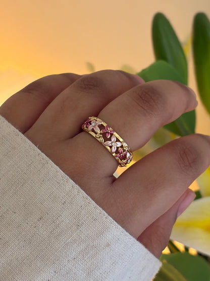 Mauve botanical ring