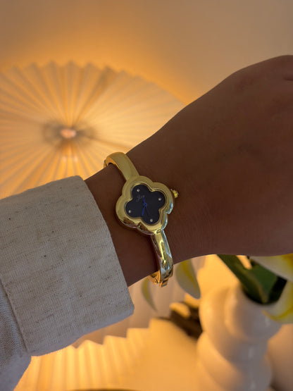 Midnight clover bangle watch