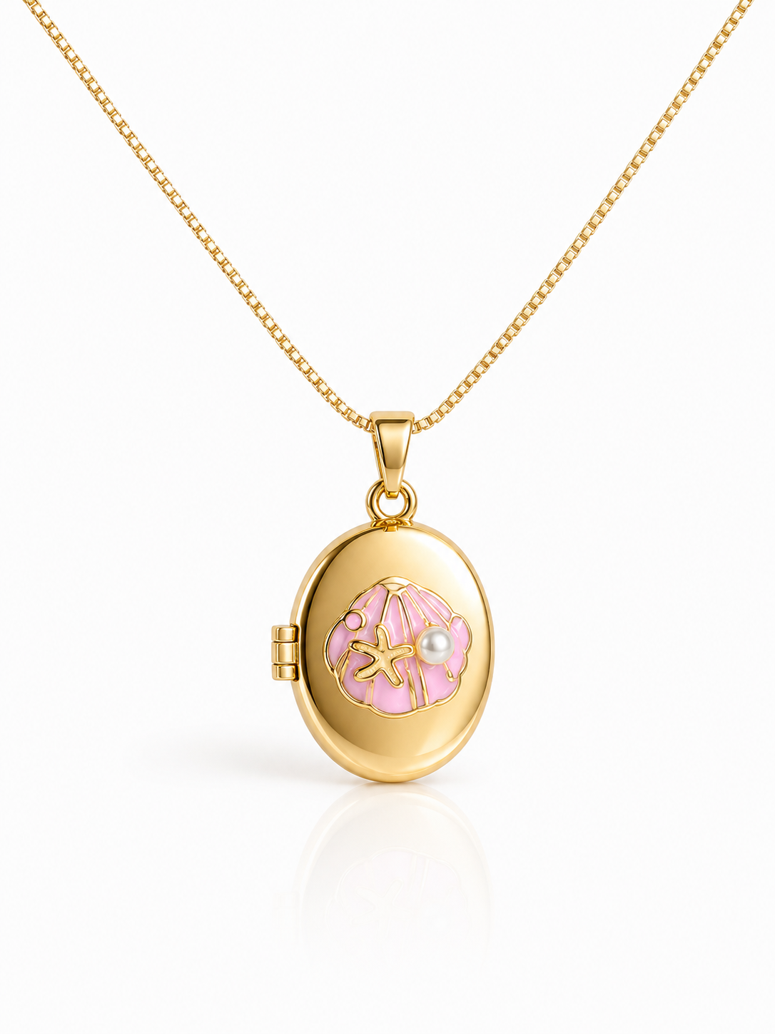 Luna shell locket