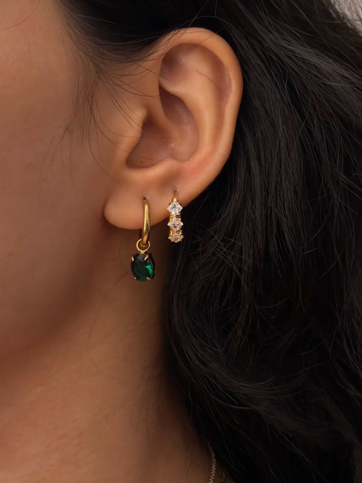 Leya diamond hoops