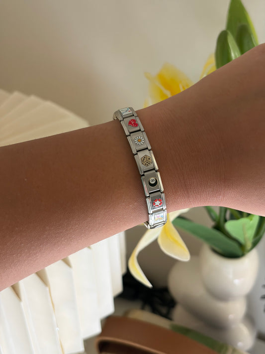 8 ball Italian charm bracelet