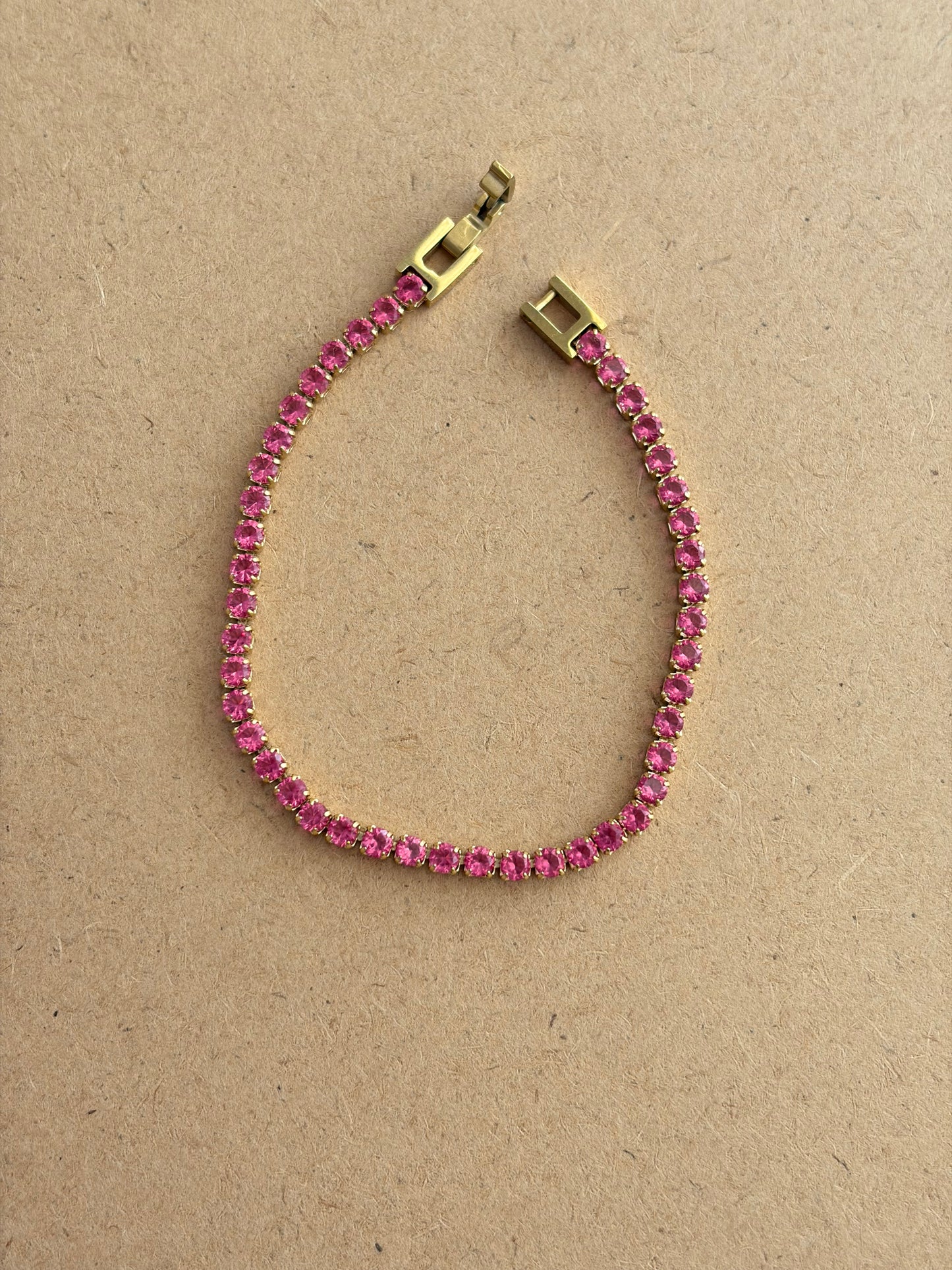 Blush mini tennis bracelet