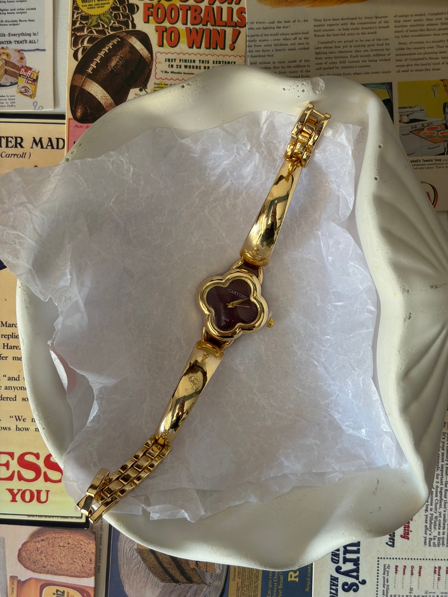 Odette maroon dial watch