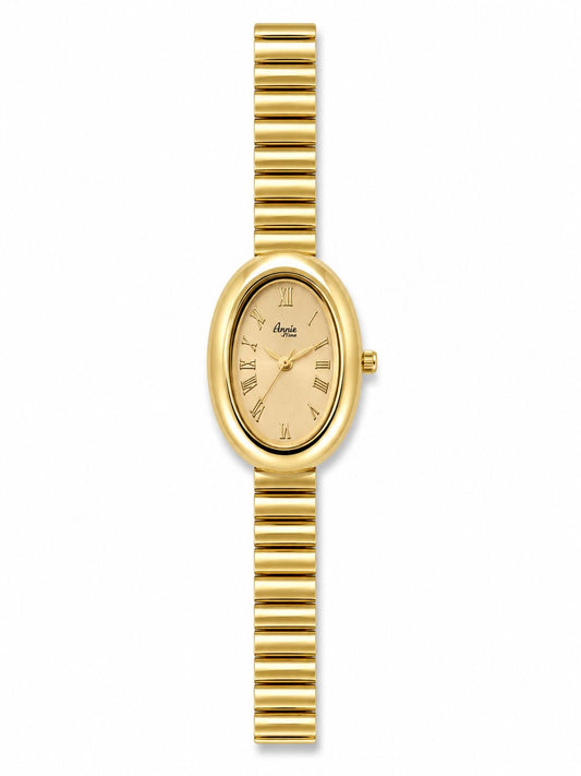 Elara beige Roman dial watch