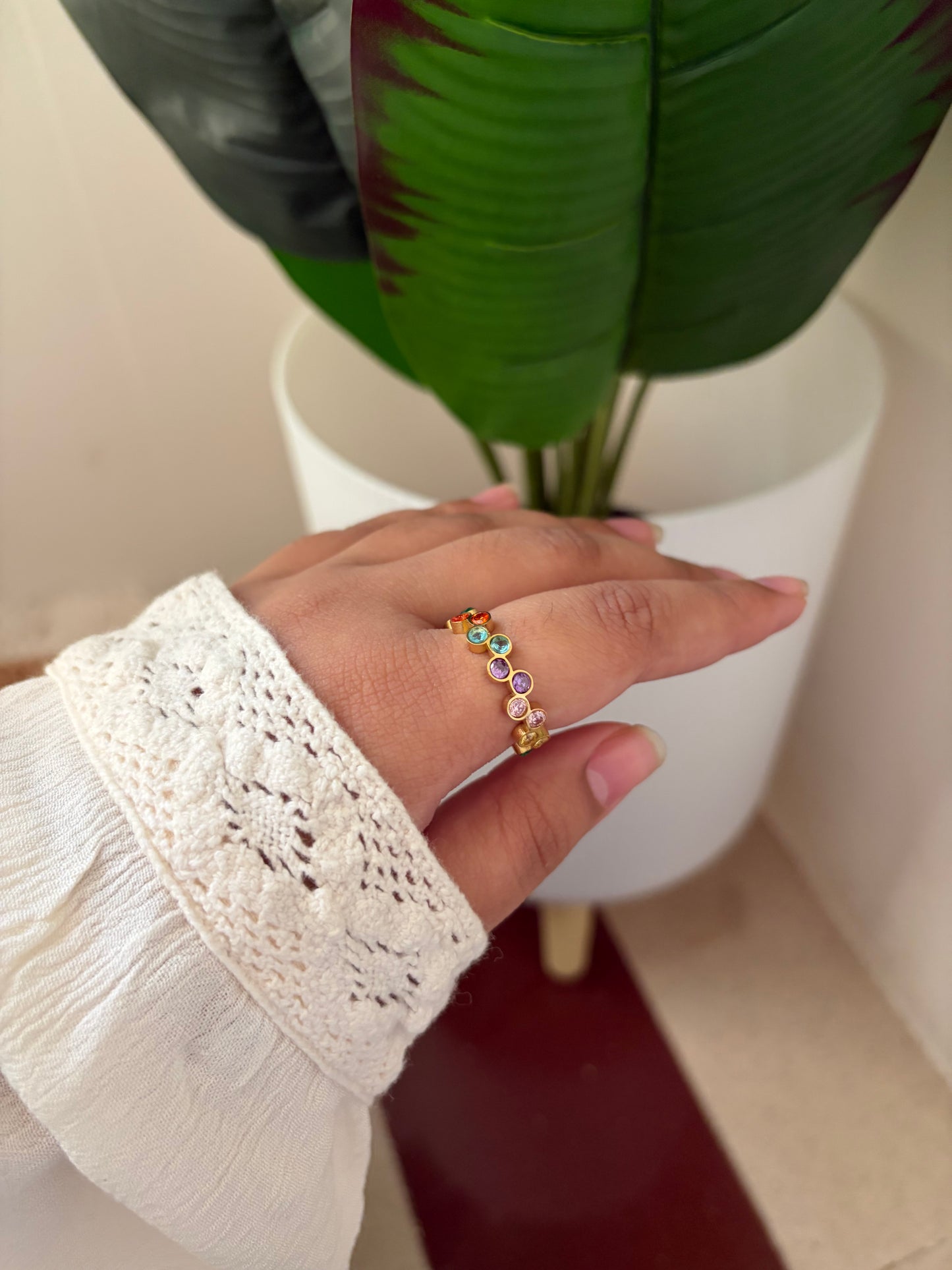 Ziva multi coloured ring (adjustable )