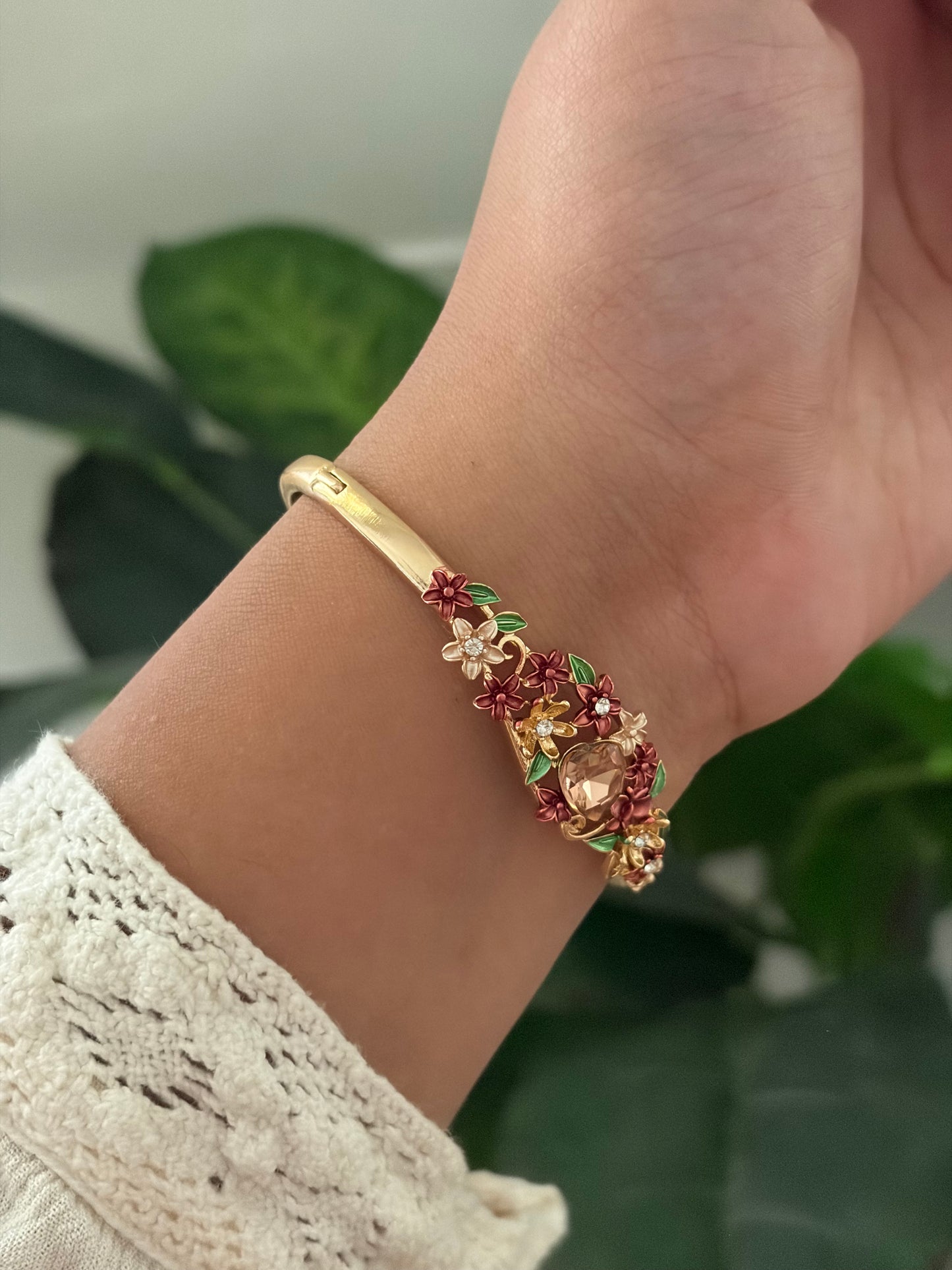 camellia botanical bracelet