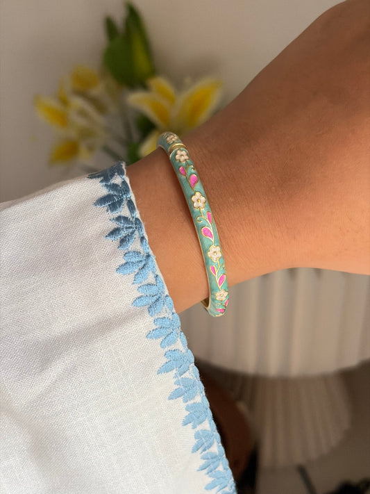 Greenfield enamel bangle