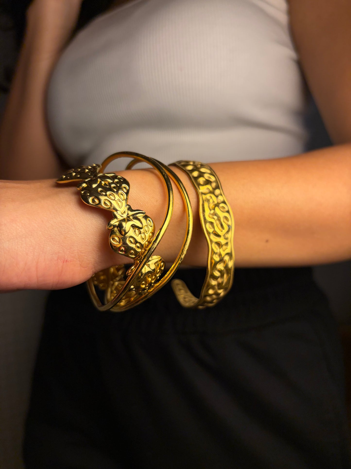 Hammered cuff