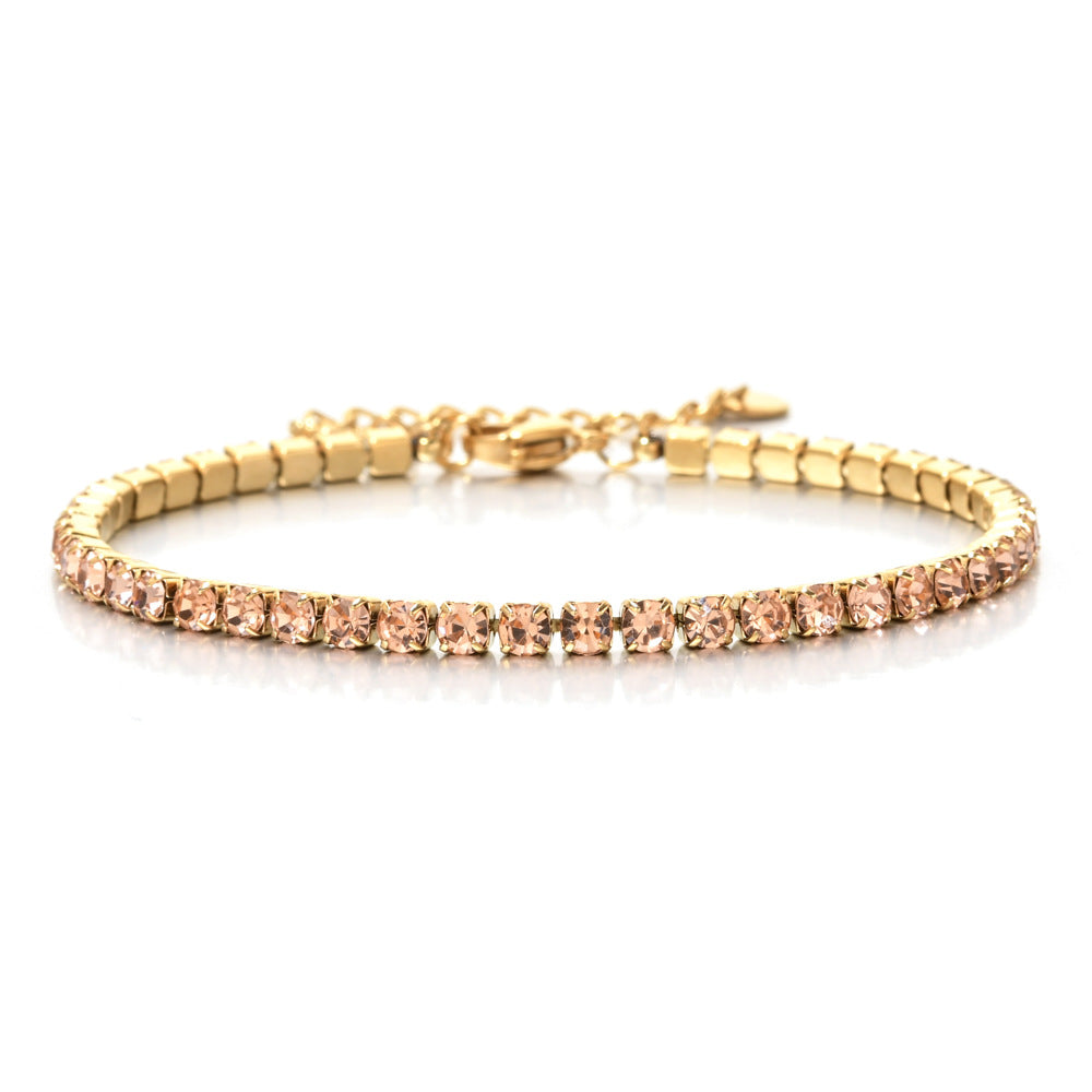 Baby beige tennis bracelet