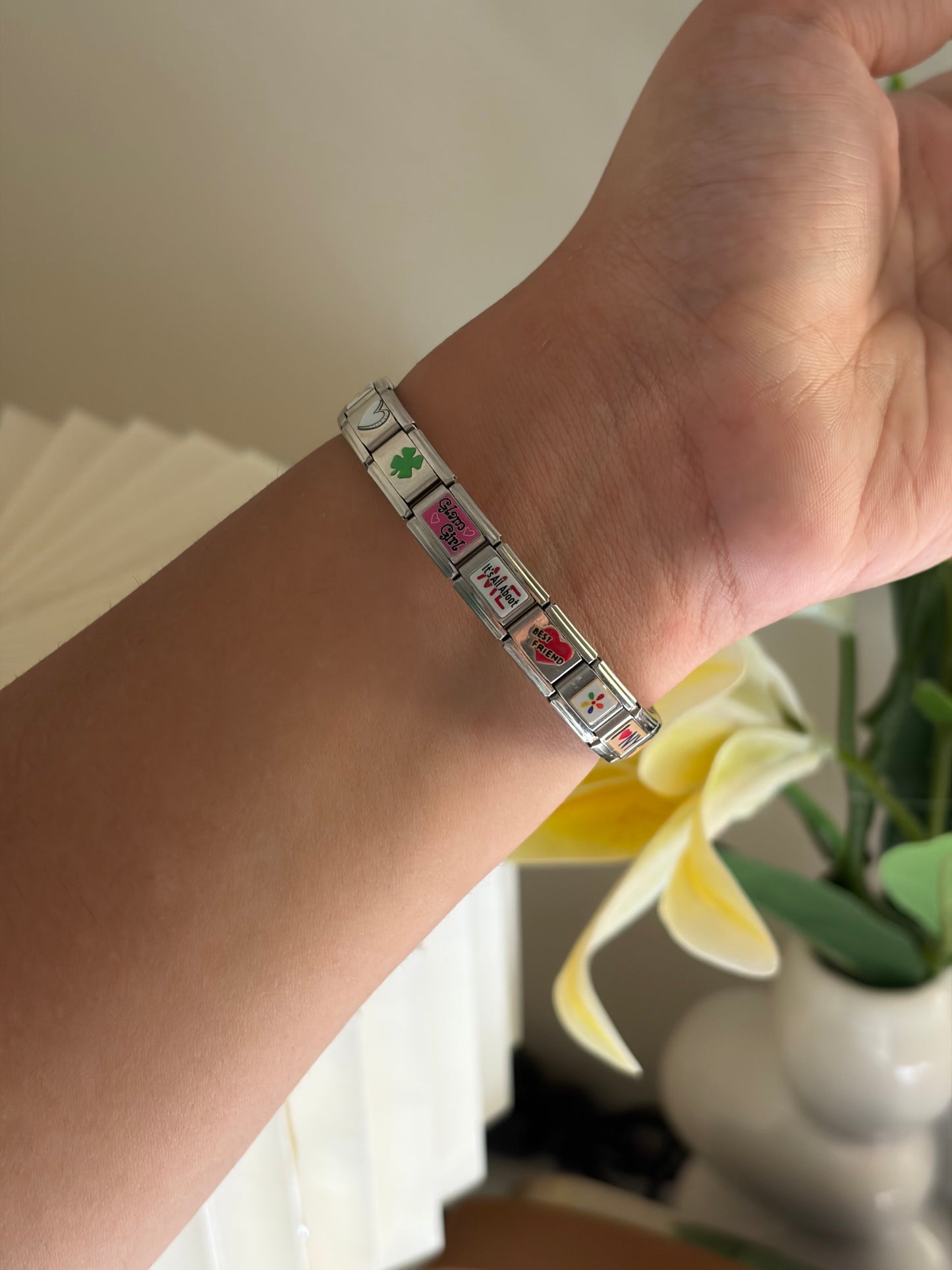 8 ball Italian charm bracelet