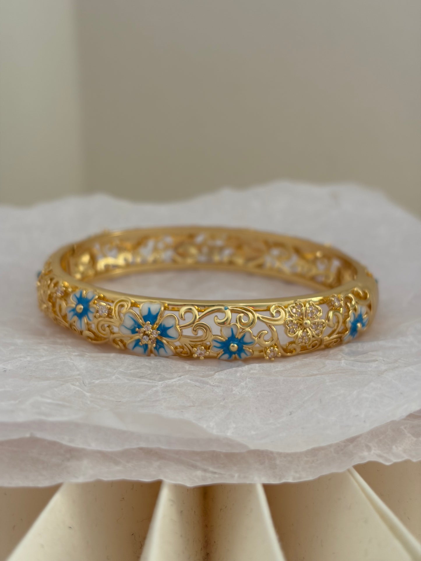Bluebell botanical bracelet