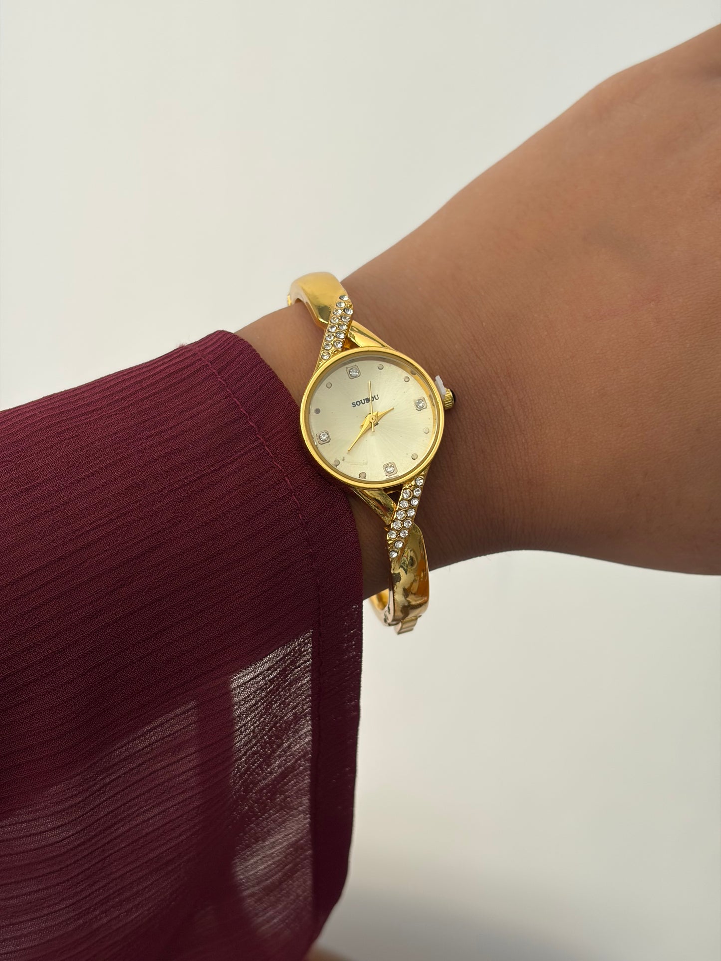 Betty beige bangle watch