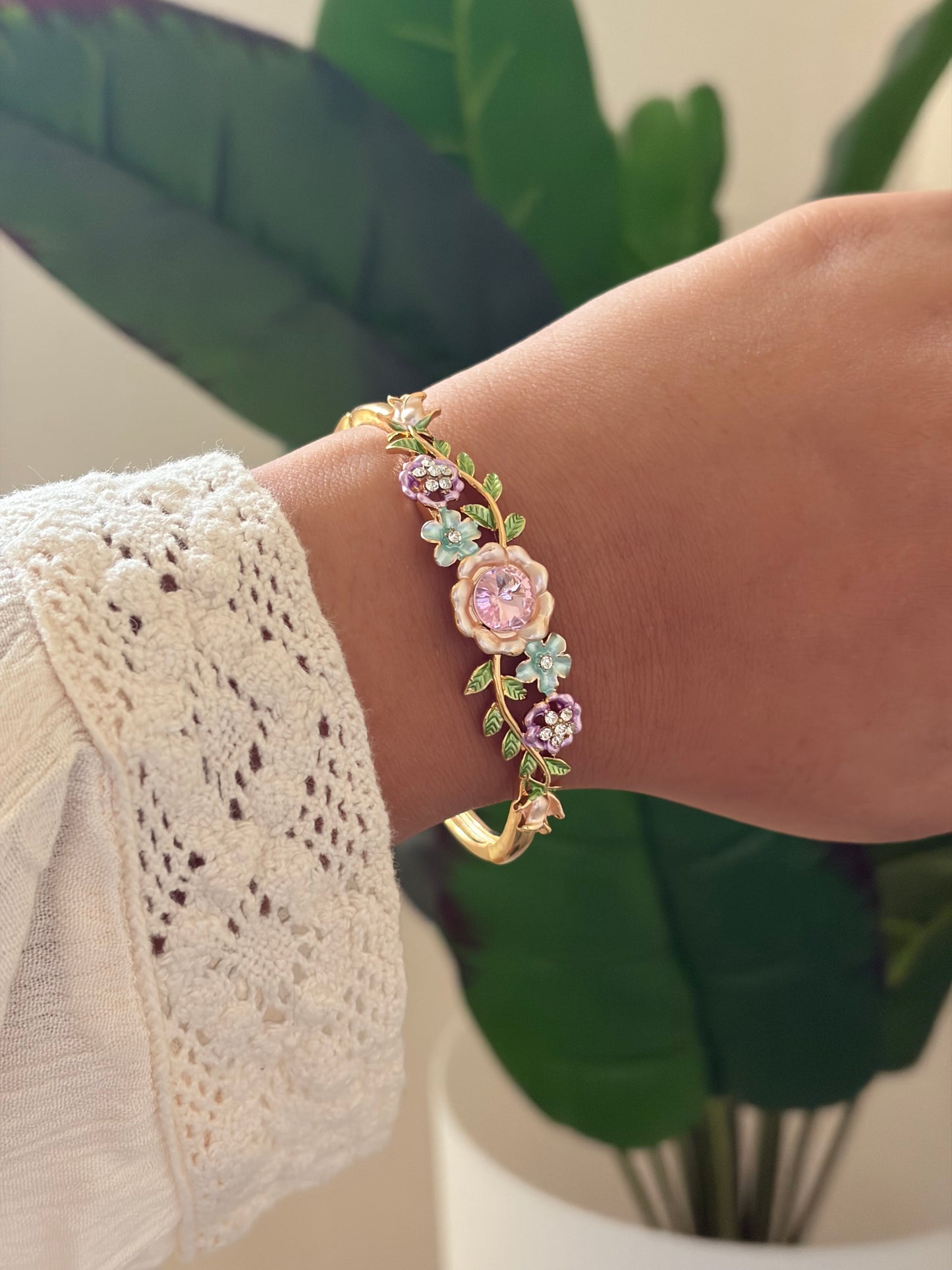 Nira bloom botanical bracelet