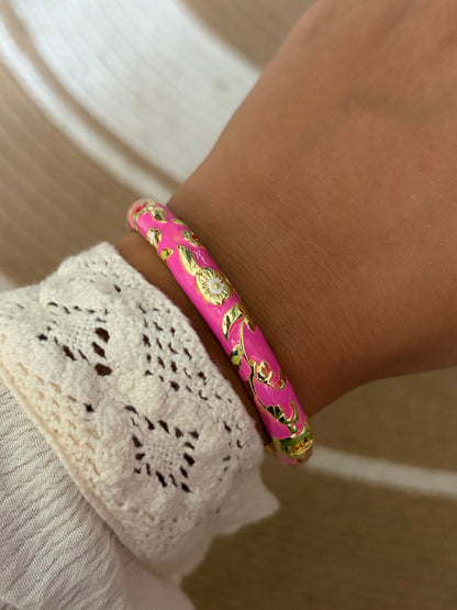 Bertha enamel bangle