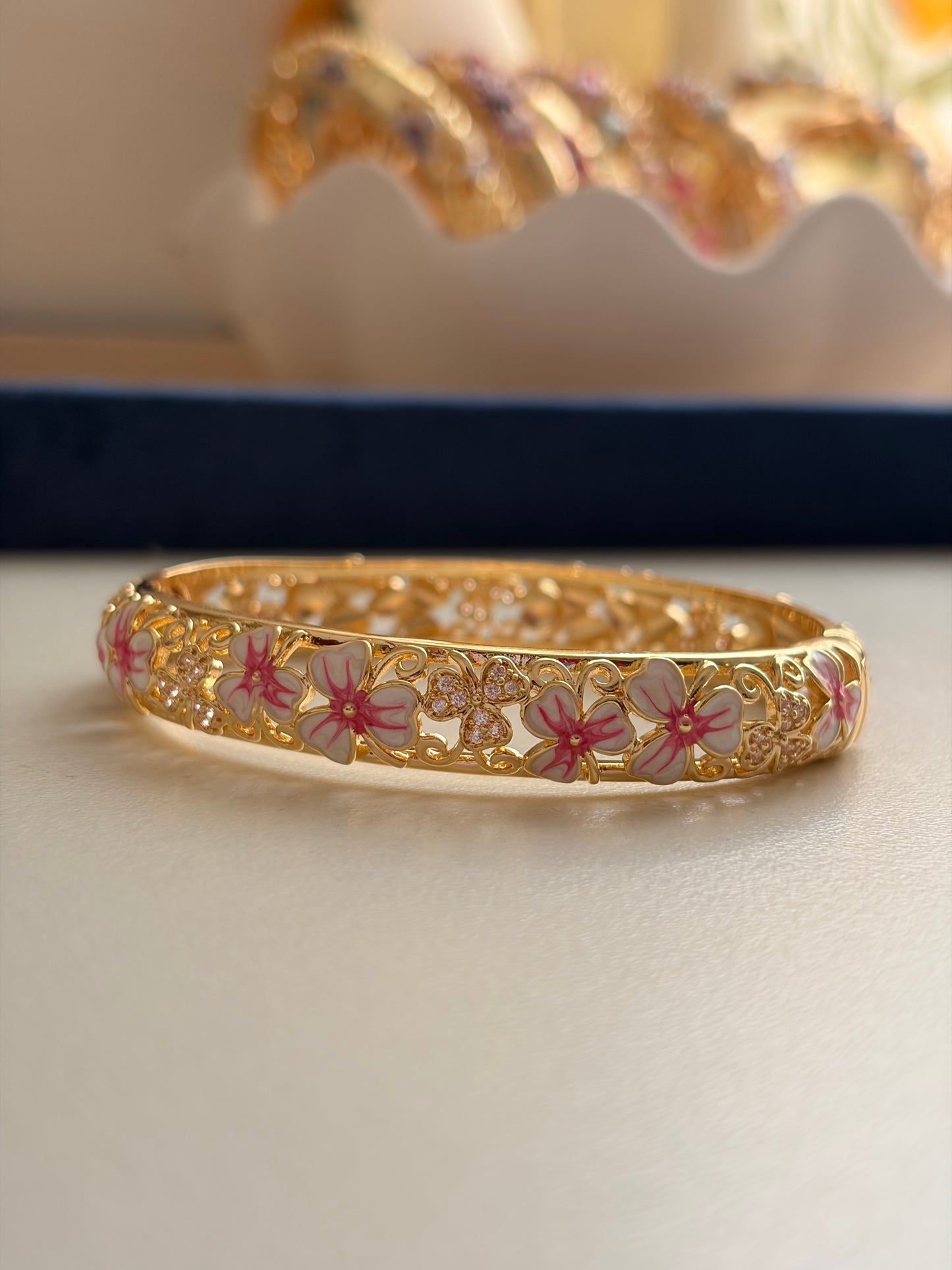 Lunar botanical bracelet
