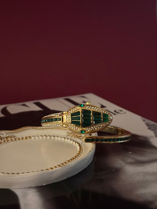 Green dial hidden watch