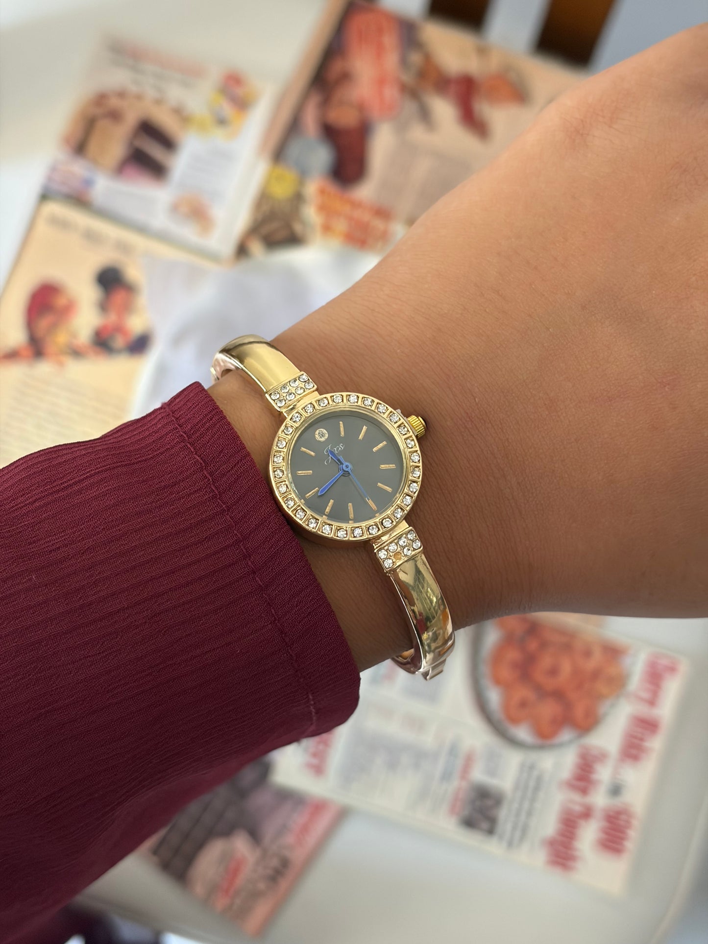 Verona diamond bangle watch