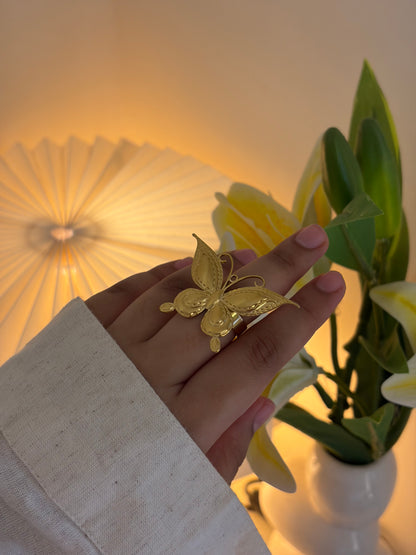 Butterfly statement ring