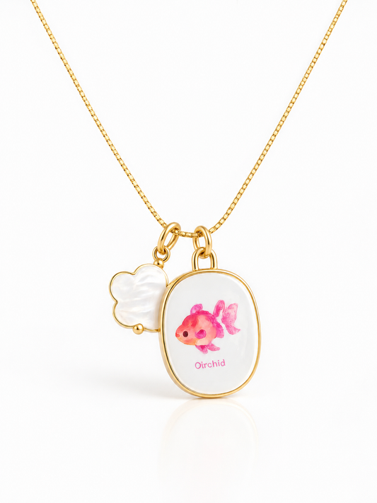 Fish orchid neckpiece