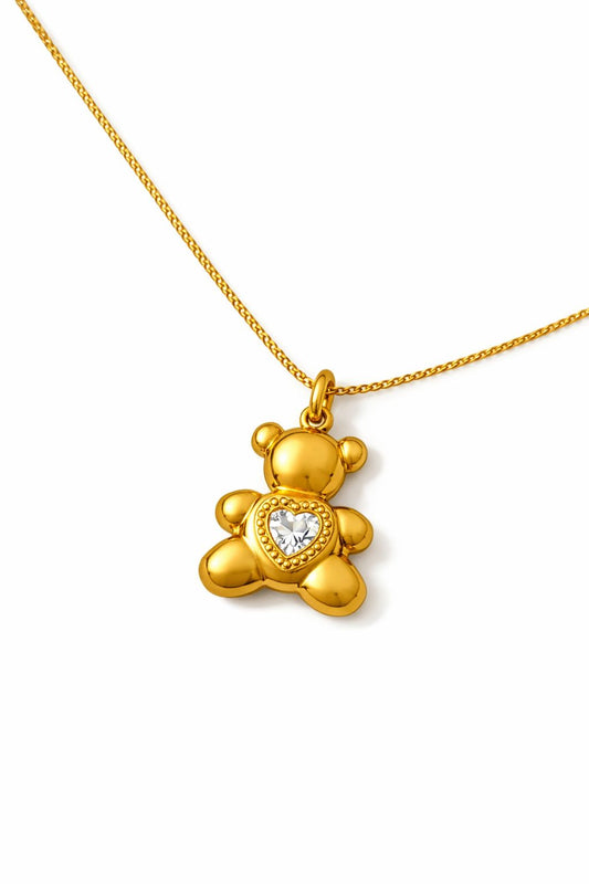 Blush teddy neckpiece