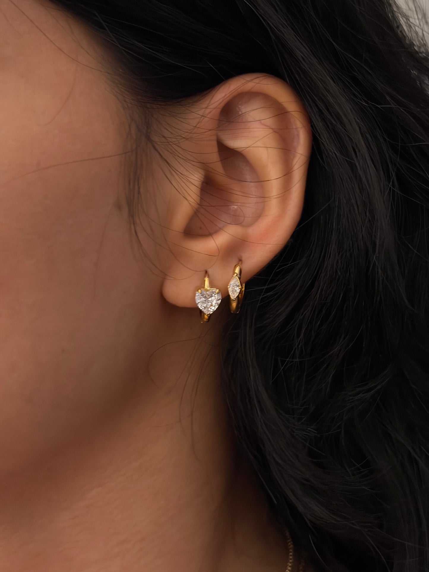 Iria mini diamond hoops