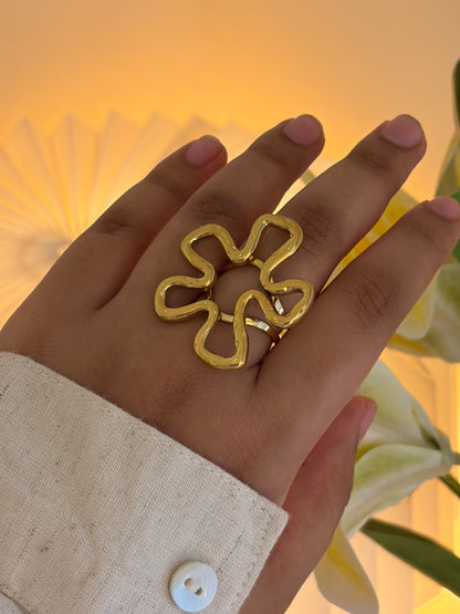 Petal statement ring