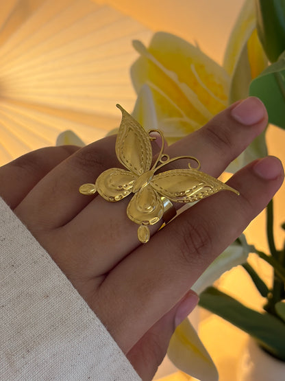 Butterfly statement ring
